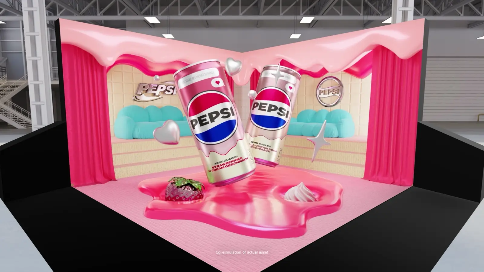PepsiCo Case Study: Pepsi Cream × Ocean: 3D-Installation zum Launch