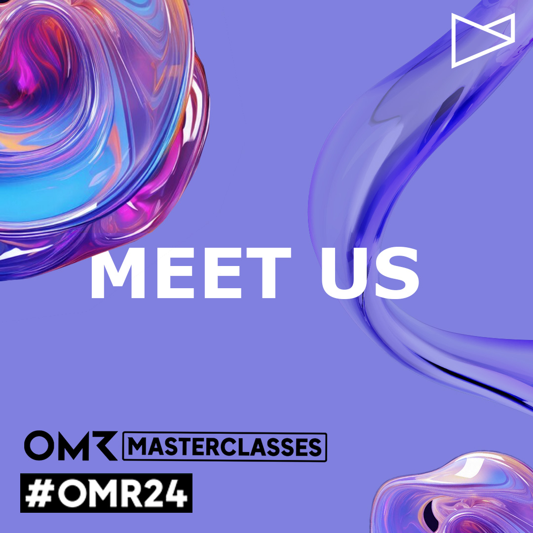OMR24 „Meet Us“-Grafik mit OMR-Masterclasses-Logo.